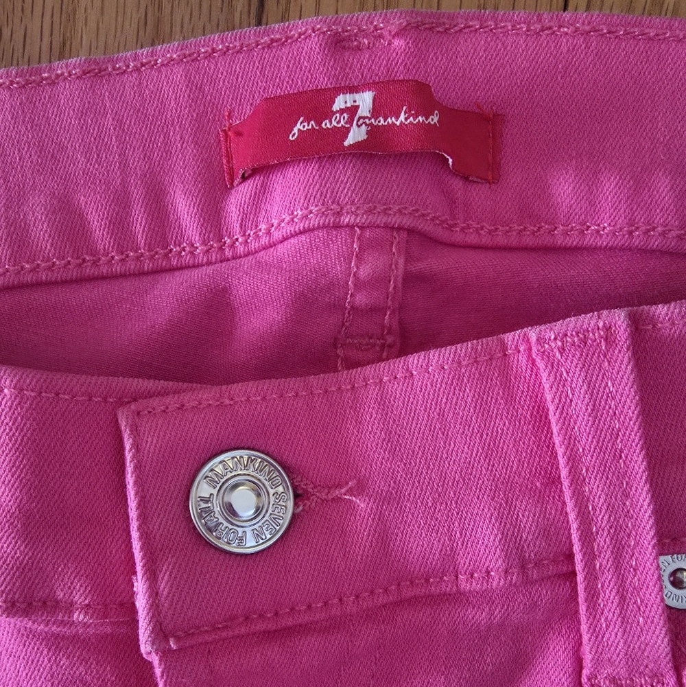 7 For All Mankind Pink Skinny Jeans